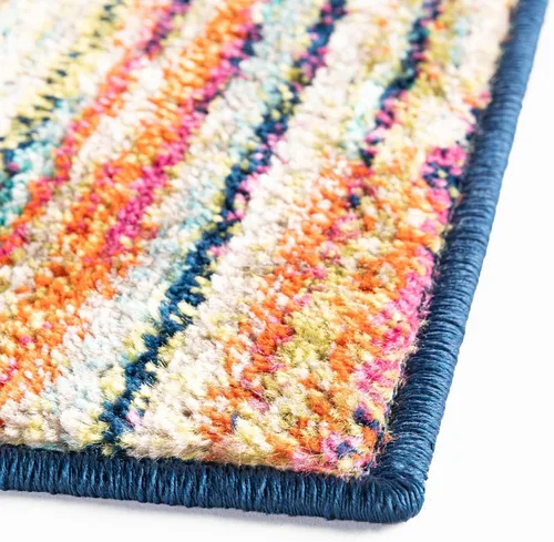 Vista 8 de Unique Loom Azalea Collection - Alfombra de área Kehr (Runner 2' 0" x 6' 0", turquesa/verde azulado)