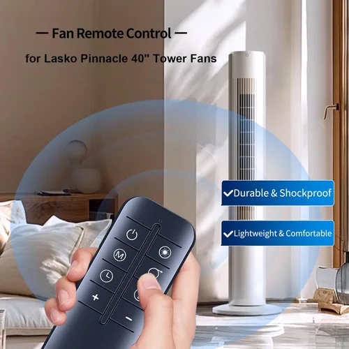 Vista 2 de Nuevo control remoto de repuesto para ventiladores de torre Lasko Pinnacle 40" DST100