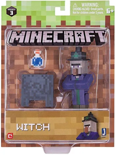 Vista 2 de Minecraft Figura de acción de bruja serie 3