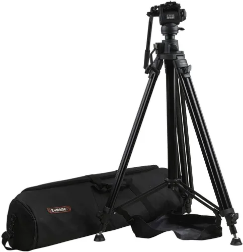 Vista 3 de Kit de trípode de columna ascendente con Ga230 y Gh03F (E-Image) con bolsa de piedra, funda de transporte y correa para el hombro