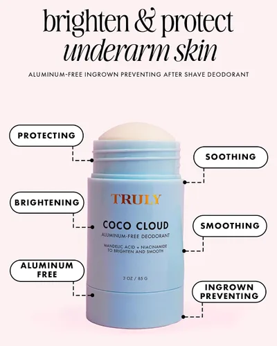 Vista 2 de Truly Desodorante Beauty Coco Cloud Sin aluminio para pieles sensibles
