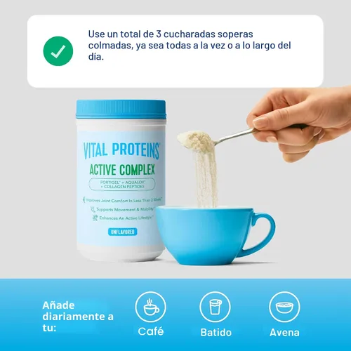 Vista 8 de Vital Proteins Active Complex, 20g Collagen Peptides, 10.37oz