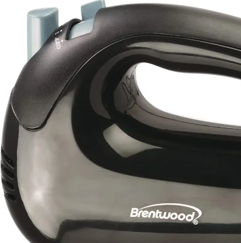 Vista 6 de Brentwood HM-44 Batidora de mano eléctrica ligera de 5 velocidades, color negro