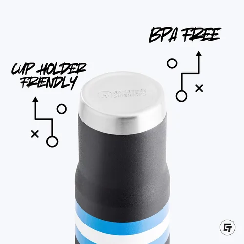 Vista 4 de Gametime Sidekicks Virginia Tech - Vaso de 20 onzas, con licencia oficial, acero inoxidable 18/8, doble pared, aislado al vacío, logotipos impresos