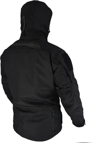 Vista 3 de Chaqueta táctica del ejército con capucha de múltiples bolsillos, abrigo de caza Molle militar, chaquetas de concha dura, ropa de abrigo
