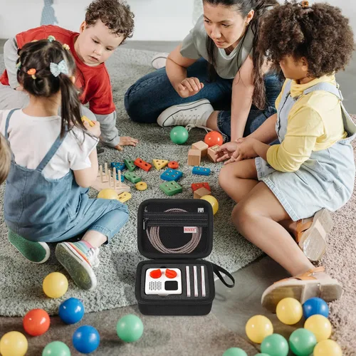 Vista 6 de BOVKE Funda de transporte compatible con Yoto Mini edición 2024 reproductor de audio y música para niños, bolsa de almacenamiento para altavoces