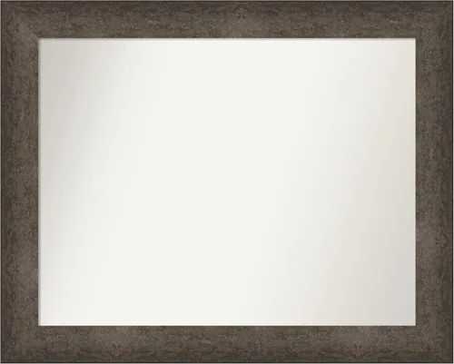 Vista 147 de Amanti Art Espejo de pared personalizado no biselado (25 x 25 pulgadas), marco de bronce acentuado, varios tamaños personalizados, espejo de baño