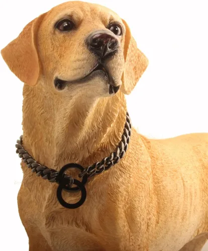 Vista 5 de Collar de Cadena para Perro Negro 11mm/15mm/19mm Collar de Cadena de Eslabones Cubanos para Perros Collar de Cadena de Perro a Prueba de Mordeduras