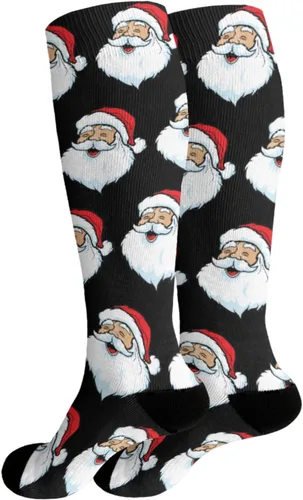 Vista 2 de devor Thigh High Socks Long Socks for Girls Dress Sock Funny Santa Claus Socks