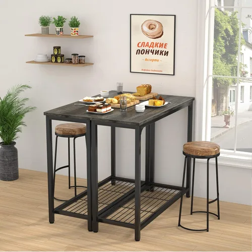 Vista 6 de Ecoprsio Mesa Consola Mesa de Sofá con Estantes de Malla, Mesa de Entrada de 2 Niveles Mesa de Vestíbulo para Entrada, Vestíbulo Frontal, Pasillo