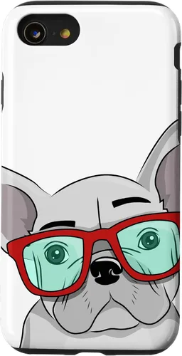 Vista 18 de French Bulldog Cute Glasses Frenchie Case for iPhone 17