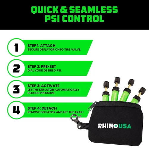Vista 6 de Rhino USA Kit de desinflador de neumáticos ajustable