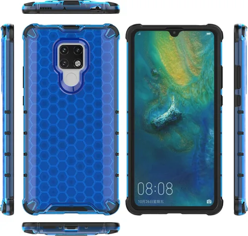 Vista 174 de Pzwoxukhov Funda compatible con Huawei Nova 3i, compatible con Huawei P Smart+ 2018 Honeycomb Anti-Drop Shock-Absorbing Case Negro