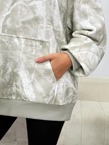 Vista 249 de Trendy Queen - Sudaderas extragrandes con capucha para mujer, suéteres de manga larga, sin botones, de vellón, de otoño, ropa de invierno