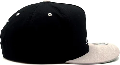 Vista 5 de Pure Bomb - Birdie Slayer - Sombrero de golf Snapback de sarga de algodón negro y plateado de 5 paneles Negro y plateado talla única