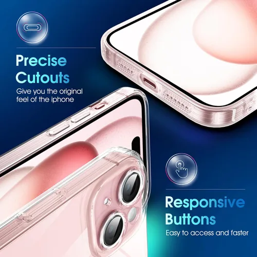 Vista 318 de Supdeal Funda cristalina transparente para iPhone 11, [No se amarillea] [Protección de la cámara] [Probado contra caídas de grado militar] Funda