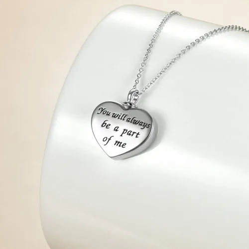 Vista 3 de ONEFINITY Collar de urna de cremación para cenizas, plata de ley, concha de abulón, árbol de la vida, collar con medallón que sostiene imágenes
