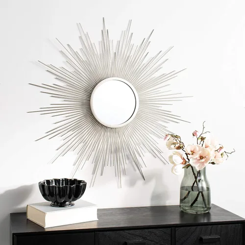 Vista 2 de SAFAVIEH Home Madilyn Champagne Sunburst - Espejo decorativo (36 pulgadas)