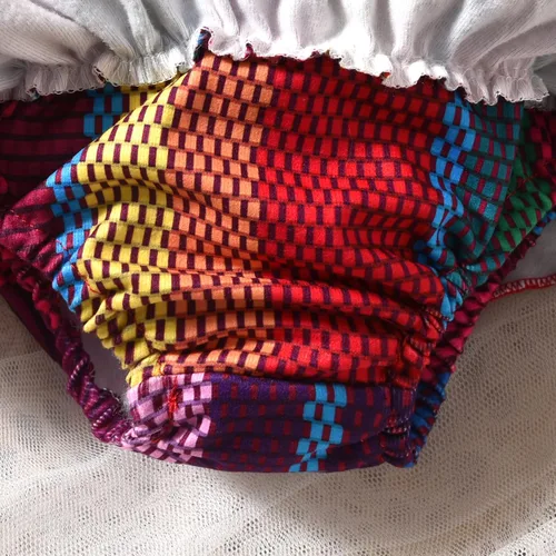 Vista 5 de HINTINA Conjunto de ropa de fiesta de Cinco de Mayo para bebé niña mexicana bordados florales