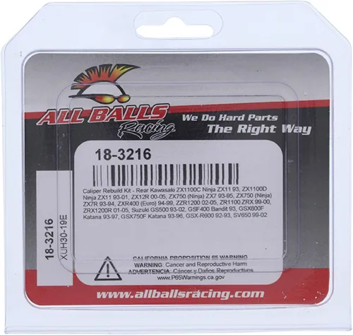 Vista 4 de All Balls Racing Kit de reconstrucción de pinza trasera 18-3216 compatible con/reemplazo para Suzuki GS 500 E 93-02
