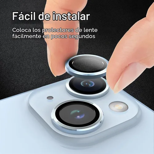 Vista 7 de JETech Protector de lente de cámara para iPhone 14/14 Plus, azul, 1 juego