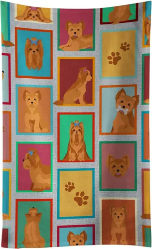 Vista 35 de Caroline's Treasures MLM1160KTWL - Lots of Red Siberian Husky - Toalla de cocina para invitados, toalla de baño decorativa para cara, té, paño