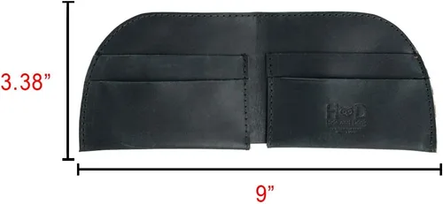 Vista 6 de Hide Drink Cartera plegable de cuero con bolsillo frontal capacidad para hasta 4 tarjetas más billetes planos organizador de efectivo accesorios