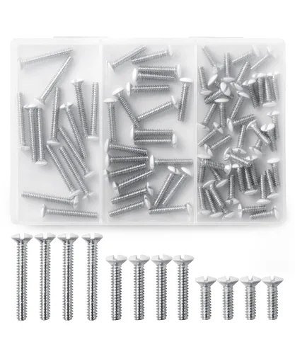 Vista 8 de Bates- Tornillos de placa de pared, 6-32 x 1, 30 piezas, tornillos largos, 6-32 tornillos