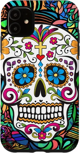 Vista 8 de Funda para iPhone 11 Pro Max Day of the Dead Sugar Skull