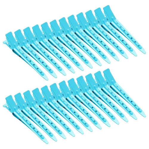 Vista 22 de 24 Paquetes de Pinzas Pico de Pato, Bantoye 2.75 Pulgadas Pinzas de Cocodrilo Rizadoras de Metal Antioxidante con Agujeros para Peinado del Cabello