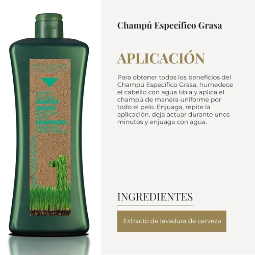Vista 4 de Salerm Cosmetics Biokera Natura Champú Grasa Específica – 33.8 fl oz