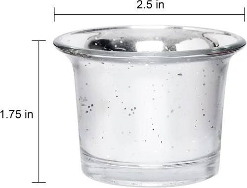 Vista 8 de Hosley Juego de 6 portavelas de cristal con acabado metálico/antiguo. Regalo ideal para bodas, fiestas de novia, reiki, LED, velas votivas, jardines
