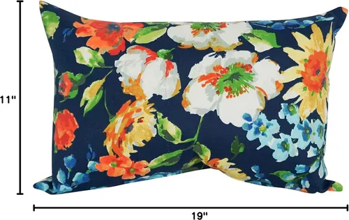 Vista 3 de Blazing Needles Almohada rectangular para interiores y exteriores, 19 x 11 pulgadas, Alfinia Fresco Caspian, 2