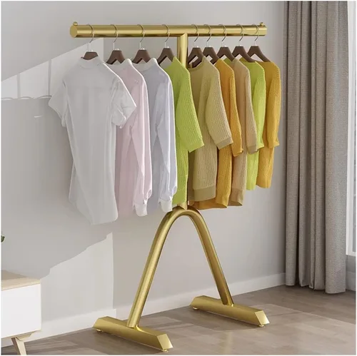 Vista 7 de Perchero de ropa resistente, ligero y minimalista de lujo para el piso al techo, perchero para colgar ropa para dormitorio, perchero independiente