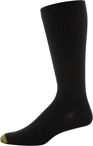 Vista 12 de GOLDTOE Calcetines de compresión suave sobre la pantorrilla para hombre, multipares