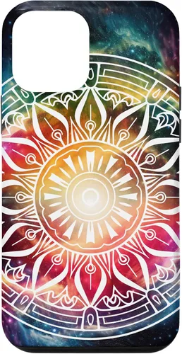 Vista 12 de Funda para iPhone 14, mandala espiritual, hippie y bohemio, meditación de flores para mujer