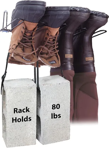 Vista 3 de Rack'Em Estante para vadeadores de botas - Almacenamiento para vadeadores - Botas - Secador de zapatos - Organizador de colgadores montado