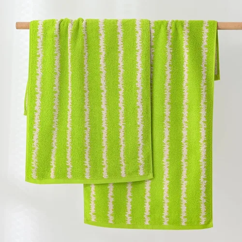Vista 2 de YiLUOMO Toalla de mano verde moderna con diseño de ondas, súper suave, 100% algodón, altamente absorbente, toallas de mano para baño, 13 x 29