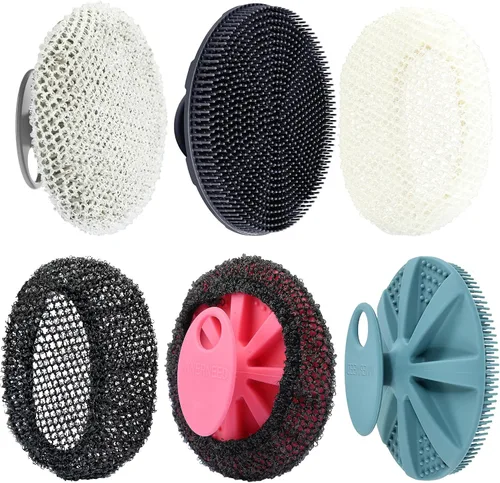 Vista 13 de INNERNEED Cepillo de ducha de silicona suave de grado alimenticio, negro+