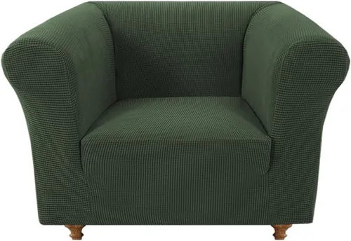 Vista 21 de Funda elástica Chesterfield para sofá, funda de tela jacquard para sofá biplaza de 2 cojines, protector de muebles antideslizante resistente a