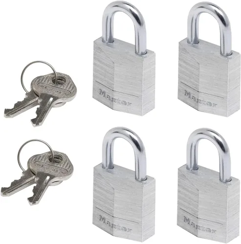 Vista 7 de Master Lock Candado, cerradura de cuerpo de aluminio sólido, Negro -, Cerradura de equipaje