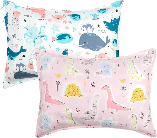 Vista 40 de ALVA BABY - Fundas de almohada de algodón para niños pequeños de 13 x 18 pulgadas o 12 x 16 pulgadas