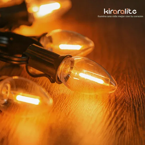 Vista 3 de Bombilla LED de noche, bombillas LED de repuesto para luces de Navidad, bombillas LED inastillables e impermeables, base de candelabro E12, 0.6 W