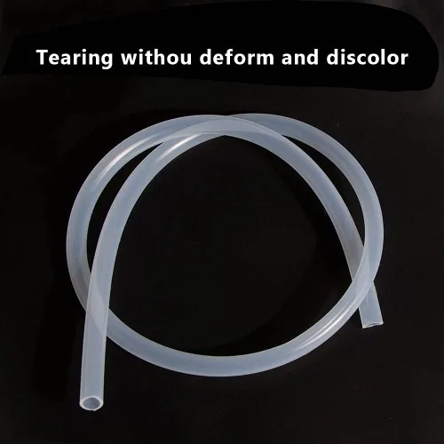 Vista 4 de Feelers Tubo de silicona de 1" DI x 1-1/4" DE Grado Alimenticio Tubo de Silicona Pura Alta Temperatura Elaboración Casera Vinificación Manguera