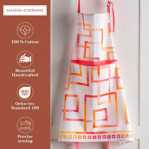 Vista 427 de Maison d' Hermine Delantales para mujer con bolsillo, 100% algodón (27.50 x 31.50 pulgadas)