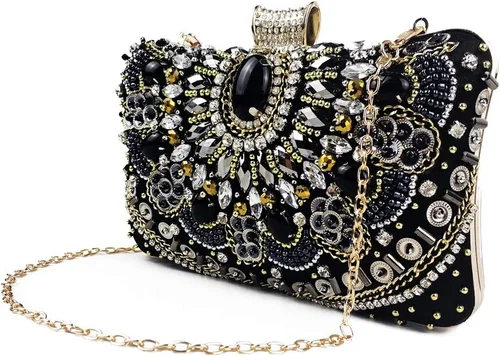 Vista 26 de Cartera de mano de mujer para la noche, de diseño, bolso de mano para damas, para fiestas, casamientos, ideal para regalar Hand Bag, Lady, Party