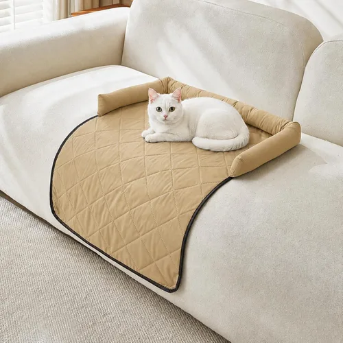 Vista 11 de Alfombrillas calmantes para cama para perros con soporte para el cuello y Negro