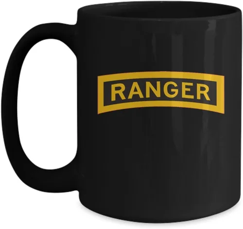 Vista 5 de Army Ranger Taza de café - Ranger Tab - Negro/Blanco/11oz/15oz