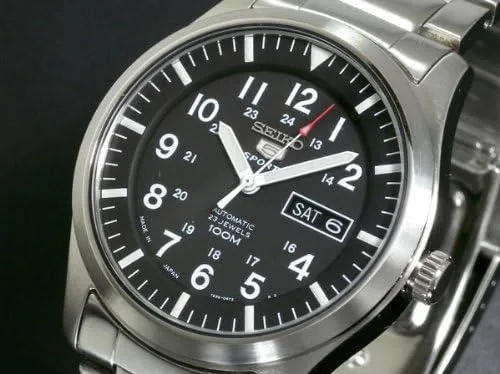 Vista 3 de SEIKO Reloj automático para hombre Hecho en Japón Negro SNZG13J1, Negro -, Automático