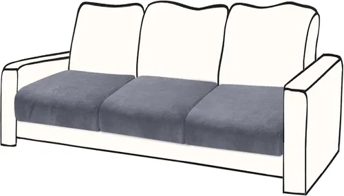Vista 43 de BT.WA Funda de Cojín de Sofá de Terciopelo 1 Pieza Funda de Cojín de Asiento Elástica Funda de Sillón Fundas Separadas de Sofá Seccional Protector